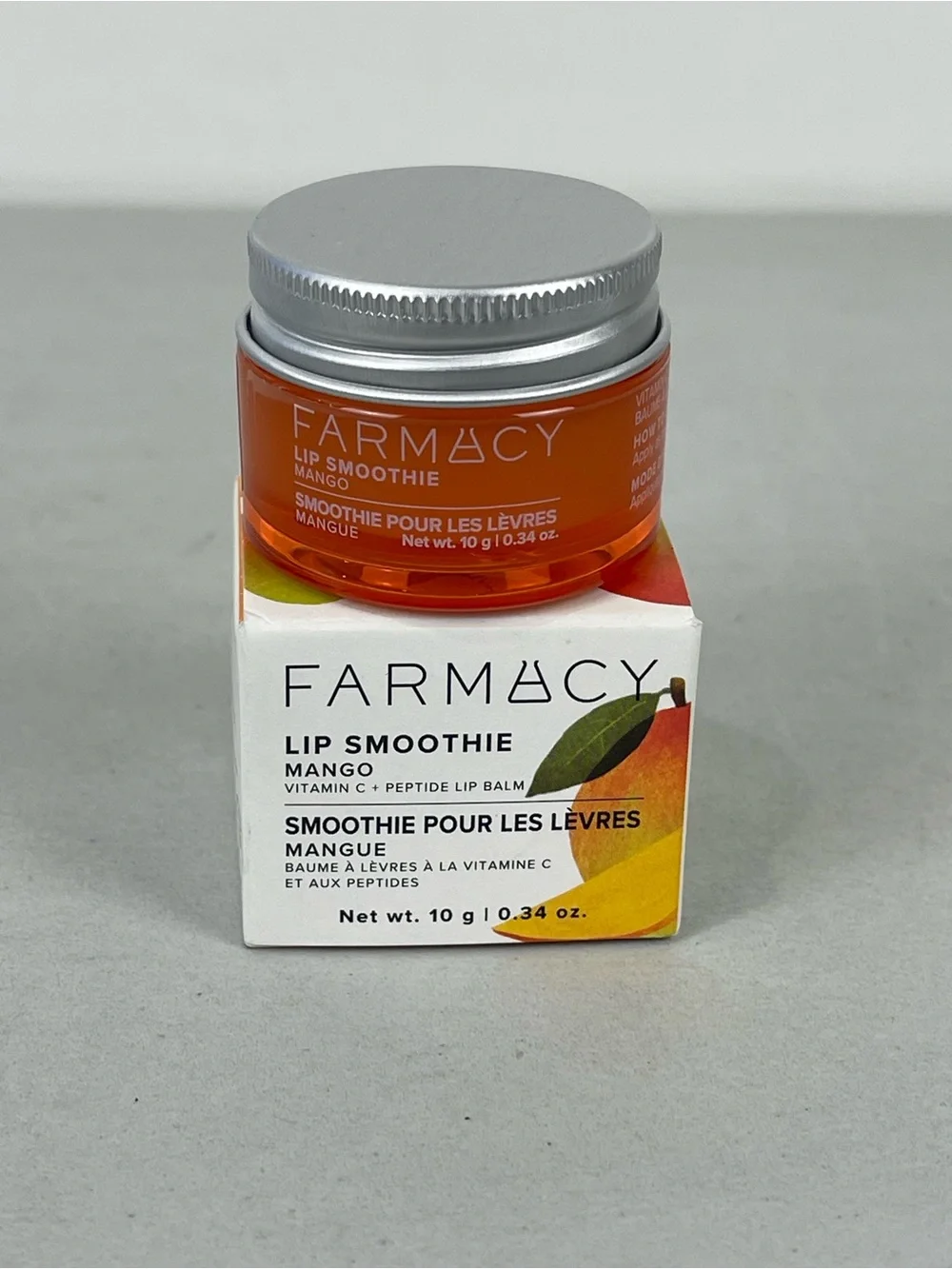 Farmacy Lip Smoothie Vitamin C + Peptide Lip Balm Mango NEW Clean Beauty